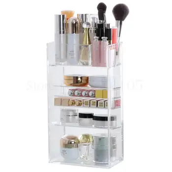 

Wall Mounted Cosmetics Storage Box, Household Transparent Acrylic Toilet, No Holes, Wall Hanging Bathroom Rack.