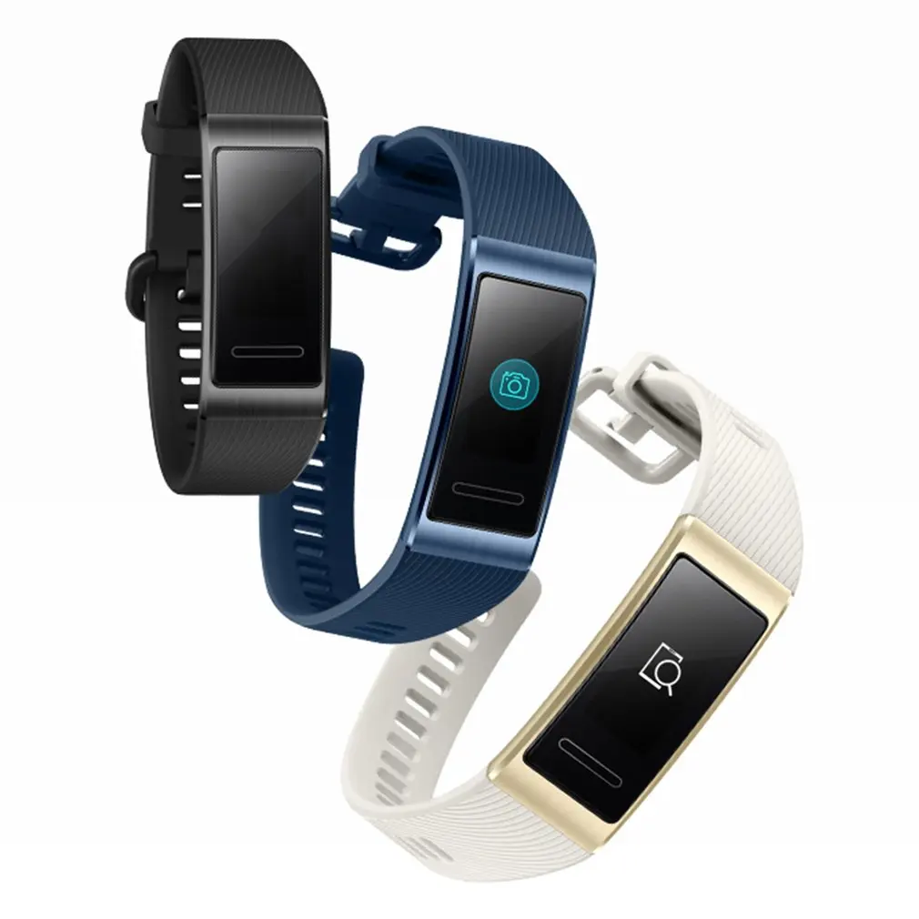 Для huawei Band 3 Pro Встроенный gps Смарт-часы AMOLED сенсорный экран 50 м водонепроницаемый браслет часы