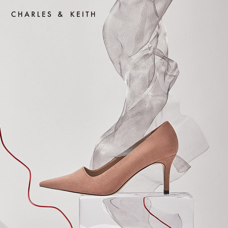 CHARLES＆KEITH Новинка на Осень 2020CK1-60361278 Женские туфли босоножки Острый Носок Сплошной