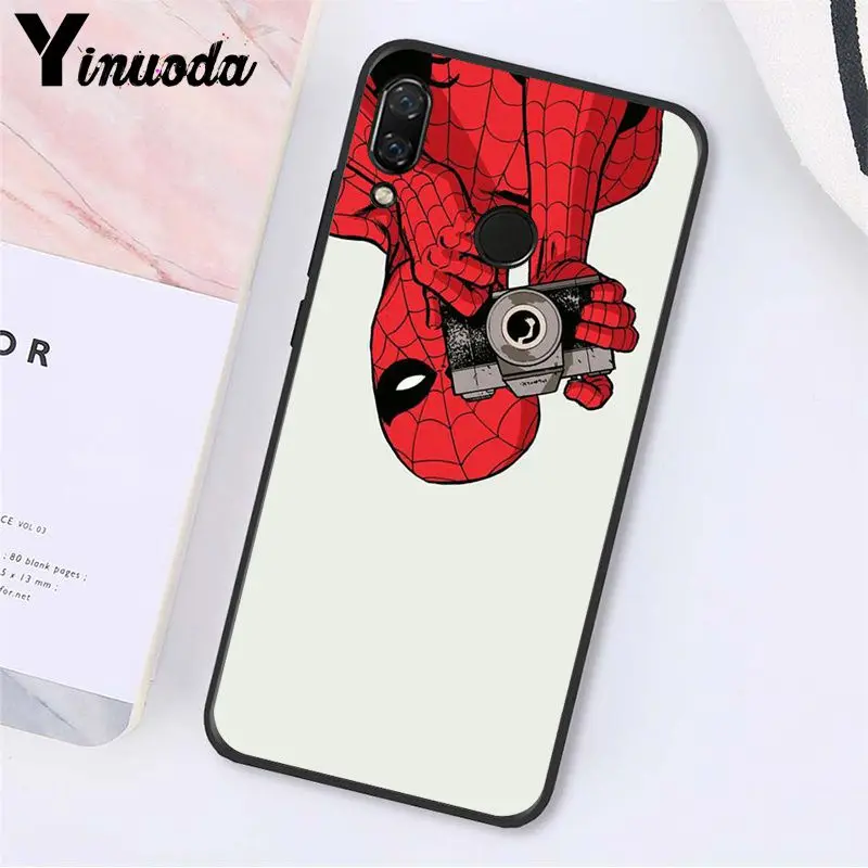 A6 Yinuoda Marvel Мстители логотип Железный человек паук чехол для телефона для Xiaomi Redmi Note 7 5 4 Redmi 5plus 6A Note4 4X A2 A2lite - Цвет: A6