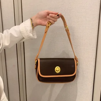 

2020 New Fashion Women's Small Design Armpit Bag Single Shoulder Crossbody Casual Package Pu Leather Solid Color Pack C443