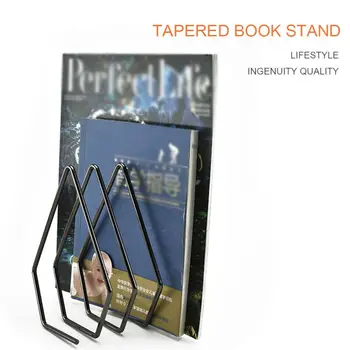 

New Conical Bookshelf Bookshelf Iron Art Shelf Desktop Magazine Book Shelfs Household Storage Accessories