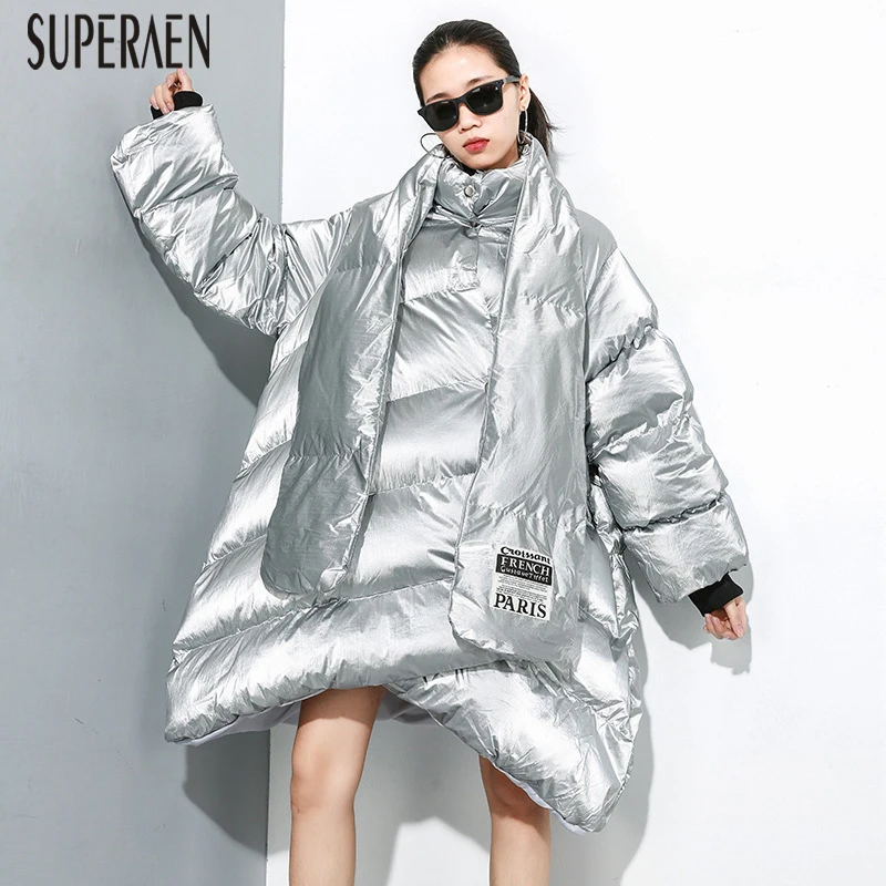 SuperAen, Европа, зима, новинка, теплые парки, пальто для женщин, дикие, повседневные, хлопок, неравномерность, парки, пальто, женская мода