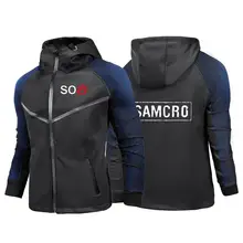 2021 Spring Autumn Sons of Anarchy Jackets SAMCRO Male Hoodies Decal SOA Man's Cotton College Customize Racing Suits Coats Tops