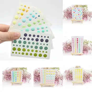 

1pcs Color Drop Stickers Diary Scrapbook Diy Sticker Sprinkles School Resin Supplies For Scrapbooking Self Sticker Adhesive P0M7