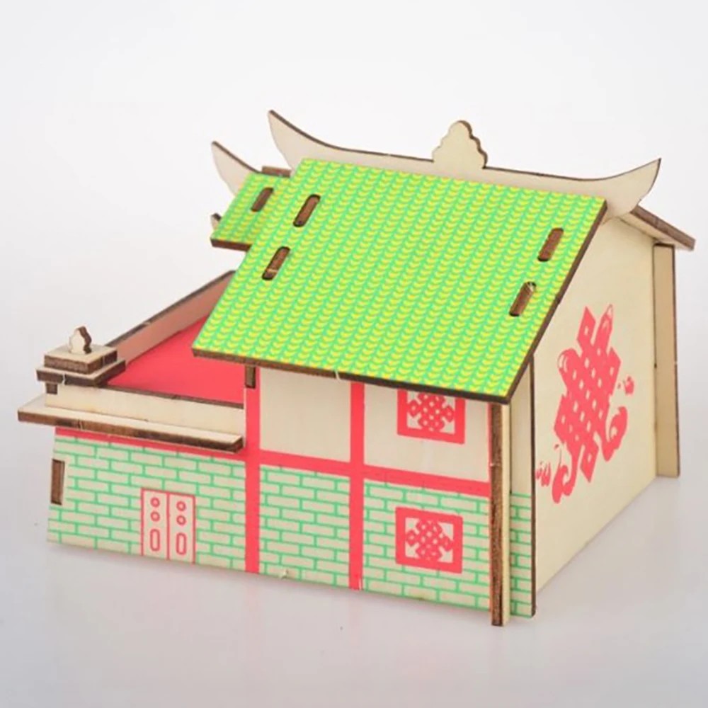 Lychee Life 3D деревянная модель-головоломка зеленая модель кабины DIY детские деревянные наборы для рукоделия украшение стола для дома