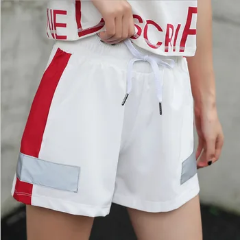 

Shorts Women's Anti-exposure Running Training shorts Fake Two Korean lady Fitness shorts Breathing Fast Dry Summer