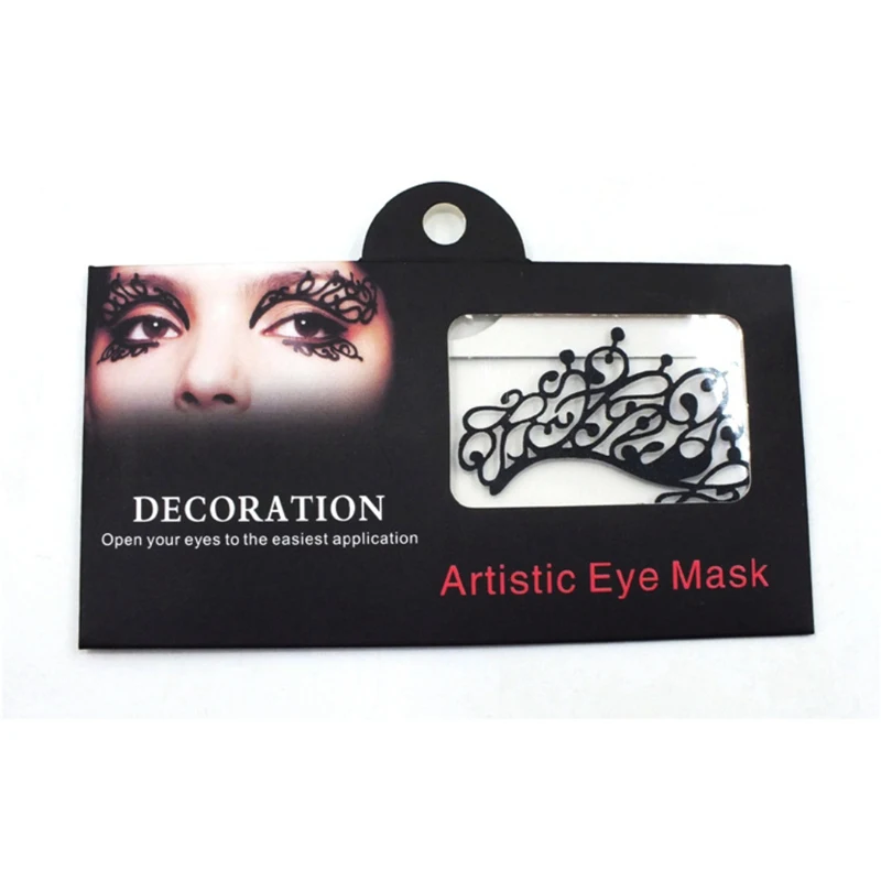 Eye Ornament Halloween Makeup Art Hollow Paper-cut Lace Eye Sticker Decorations Fit For Festival Party Makeup Face Stickers