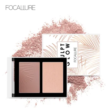 

FOCALLURE Double Head 3D Bronzer Highlighter For Face Makeup Stick Cream Texture Contour iluminador Makeup Highlighter Bronzer