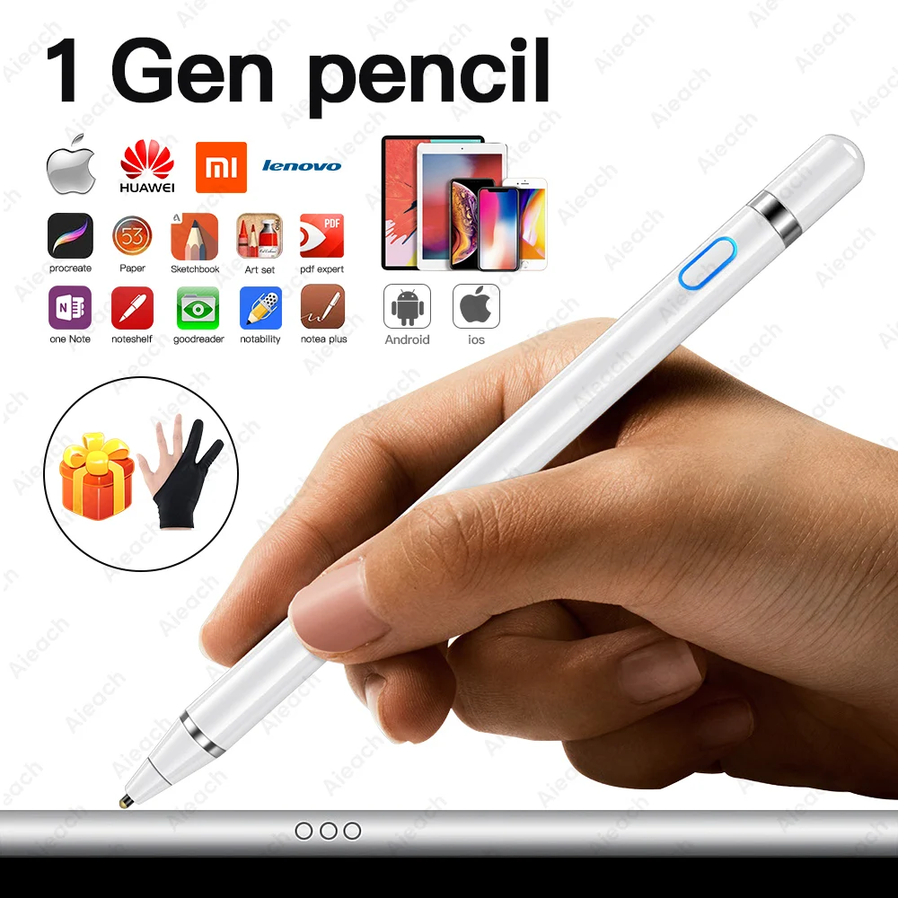 Активный Stylus стилус для Apple iPad Pro 11 12,9 10,5 9,7 miini 5 Smart емкости Карандаш для iOS Android окно телефона Tablet