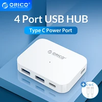 Высокоскоростной usb-концентратор ORICO Type-C USB3.1, 5 Гбит/с, usb-разветвитель, адаптер OTG для ПК, ноутбуков, ноутбуков, настольных аксессуаров - изображение
