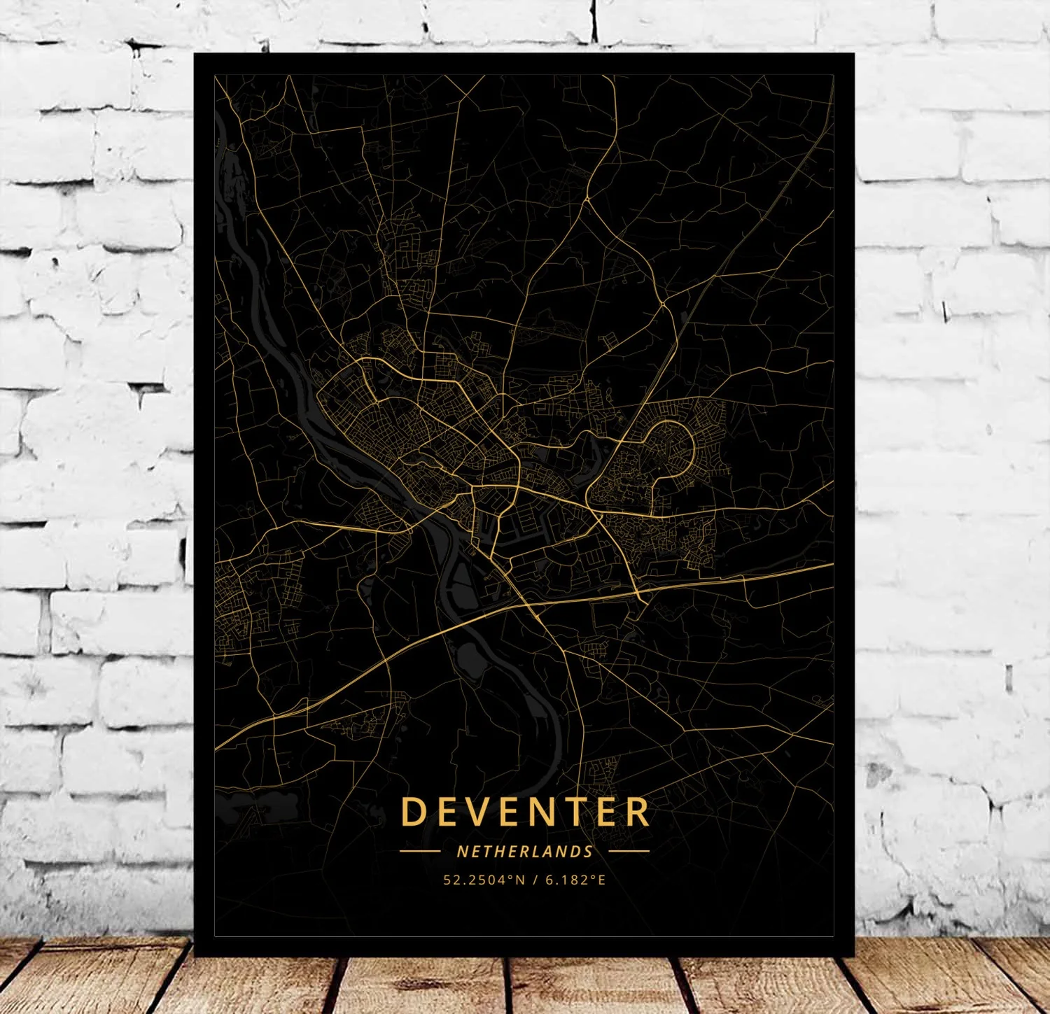 Alkmaar Almere Amersfoort, схипстерский постер Arnhem Breda Delft Deventer Dordrecht Eindhoven Enschede netherland - Цвет: Deventer