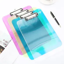 Kawaii цветной акриловый буфер обмена милый PP пластик канцелярские принадлежности вещь экзамена письма офисные файл зажим доска поставки Bts