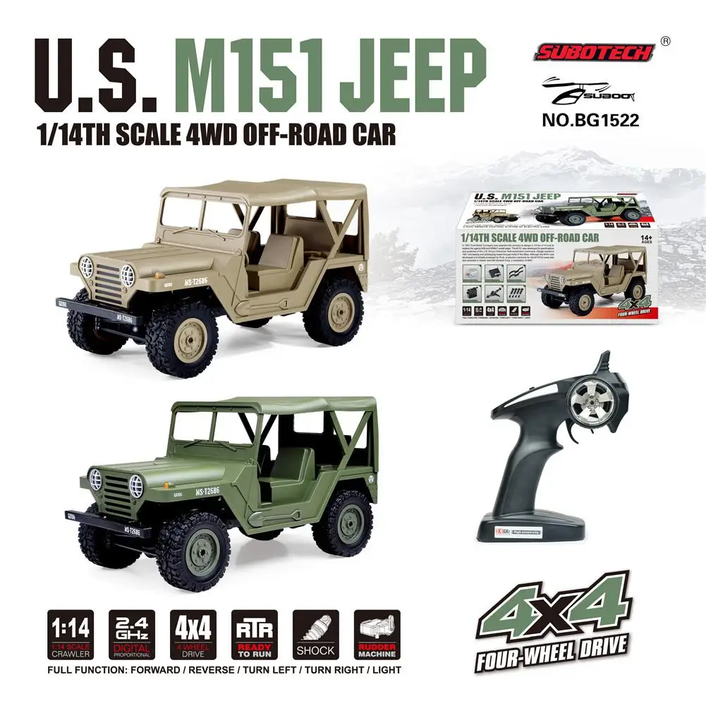 LeadingStar SUBOTECH BG1522 1/14 2 4G 4X4 4WD гусеничный RC автомобиль с головой светильник РТР