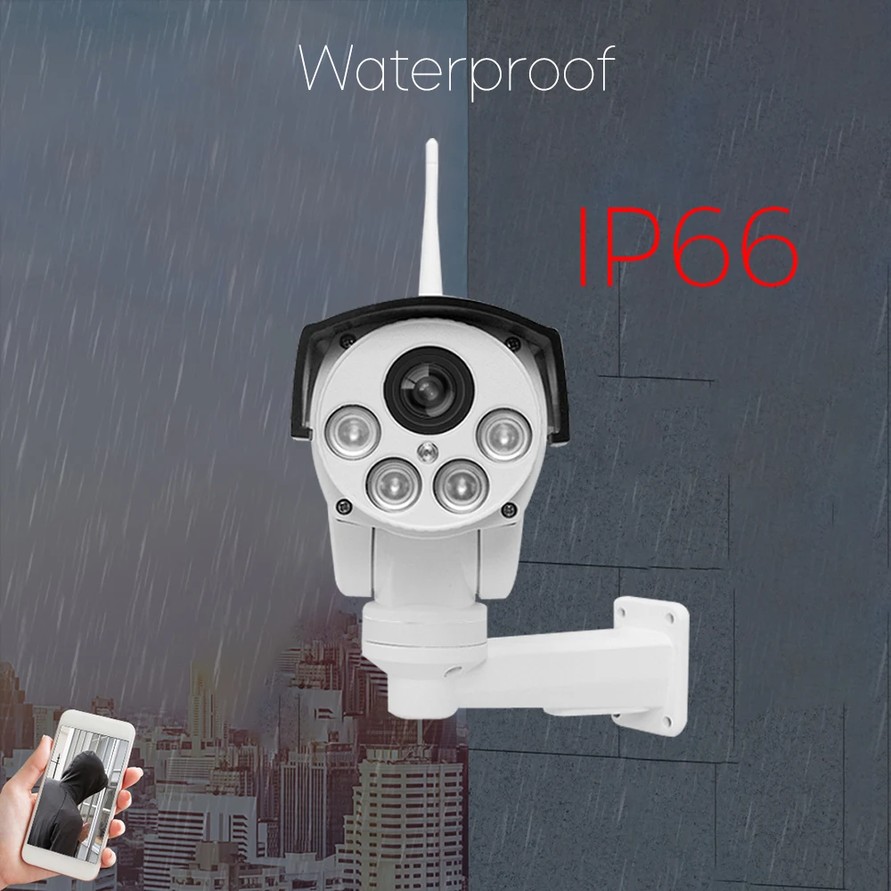 SNOSECURE 1080P Starlight PTZ wifi Беспроводная цилиндрическая камера 5& 10X Zoom 2,0 мегапиксельная HD IP камера