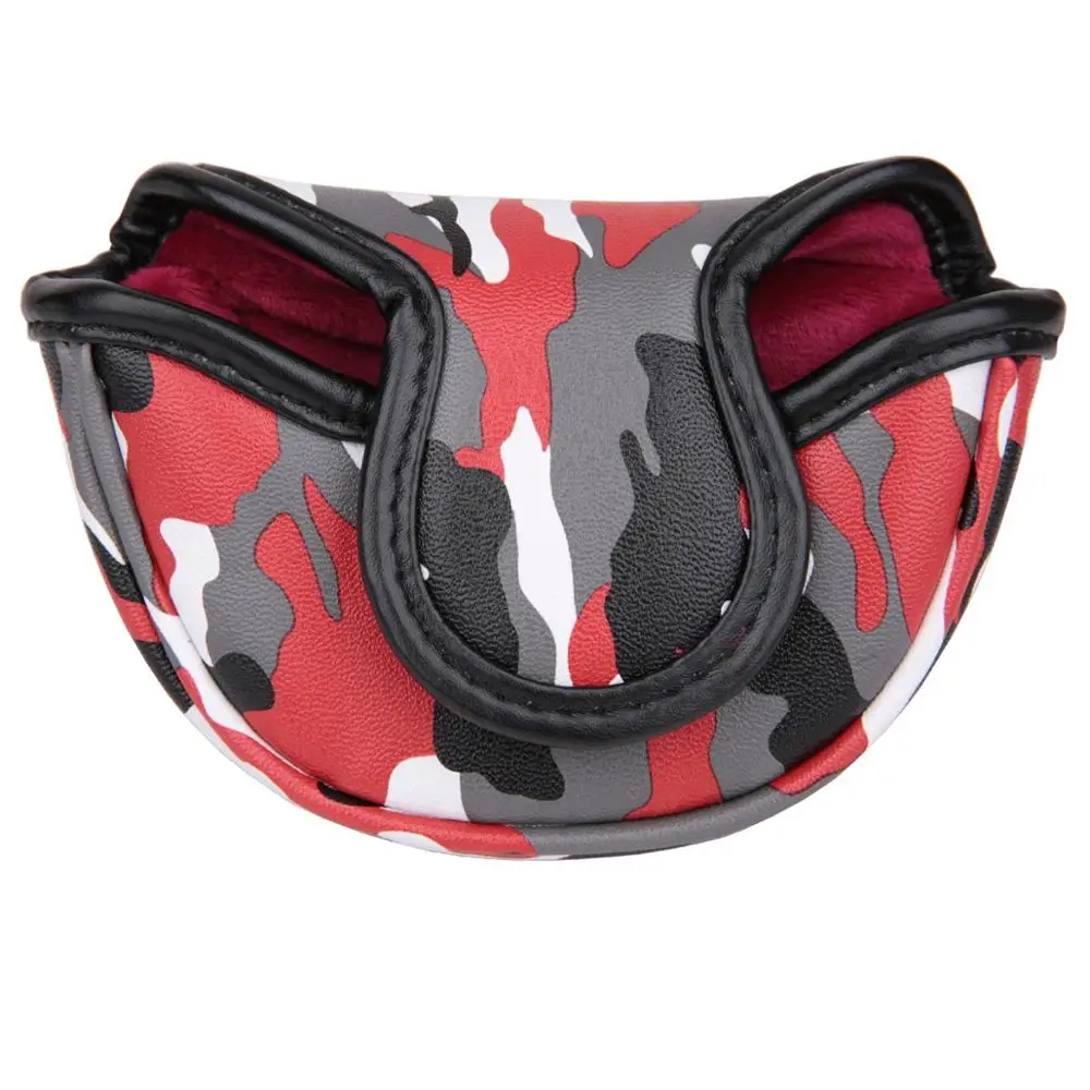 1pc red 1 шт. Магнитная застежка клюшка для клюшек для гольфа качественная кожа с камуфляжным дизайном маленькая клюшка для клюшки - Цвет: 1pc red