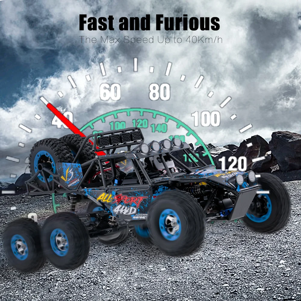 WLtoys 12628 Радиоуправляемая машина 1/12 2,4G 6WD 40 км/ч высокоскоростные автомобили Rock Crawler внедорожный альпинистский внедорожник Грузовик модель автомобиля подарки на год