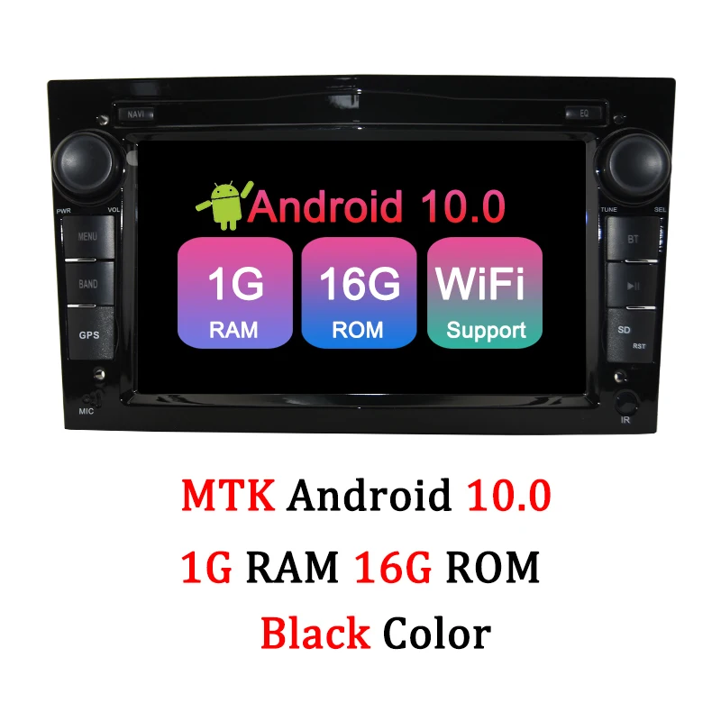 Автомобильный радиоплеер AUTOTOP " 2din Android 10,0 для Opel Vauxhall Astra H G J Vectra gps навигация RDS Wifi Mirrorlink BT без DVD - Цвет: Black 1G 16G