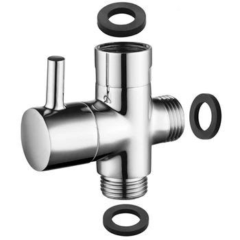 

Water Separator Shower Tee Adapter Adjustable Shower Head Diverter Valve 3 Way Diverter Valve Bathroom Accessories