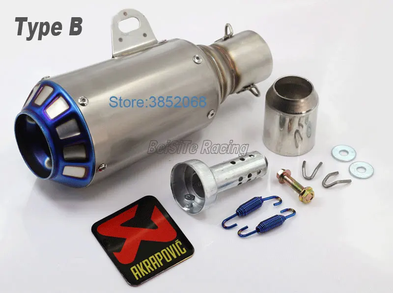 Универсальный 51 мм akrapovic выхлопной мотоцикл скутер глушитель Escape подходит для CB1000R R1- BJ300 Z250 RSZ с DB Killer