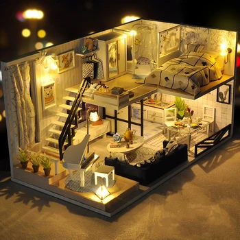 

DIY Hand-assembled Miniature House Model Home Decoration Accessories Birthday Gift Home Decor Decoracion Hogar Moderno