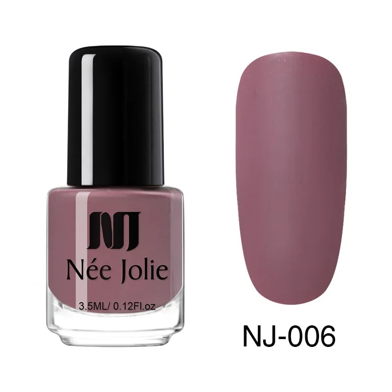 3.5ml Matte 06 Лак для ногтей NEE JOLIE, кофейный, серый, красный, серия Nail Varnich, чистый цвет, лак для ногтей, лак, украшение, 3,5 мл - Цвет: 3.5ml Matte 06