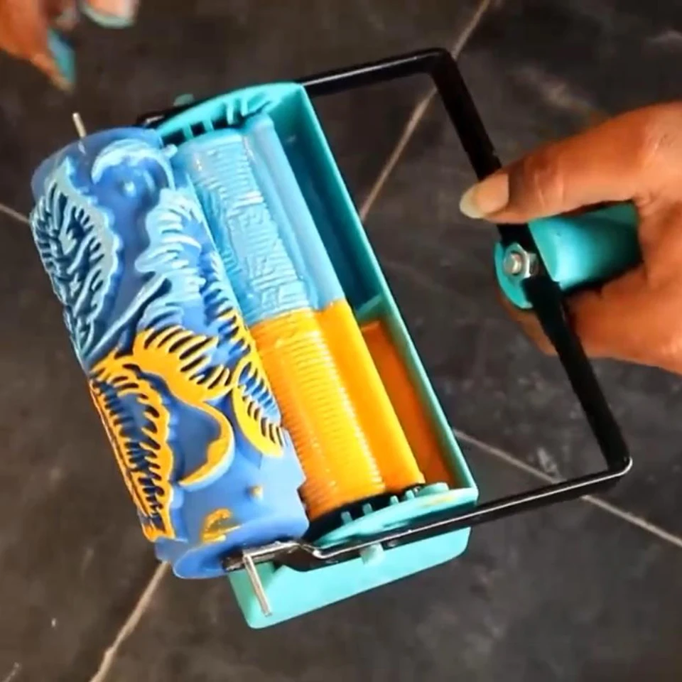 Paint-Rollers Wallpaper Rubber-Brush Flower Patterned 5-REUSABLE-MACHINE/ALTERNATIVE