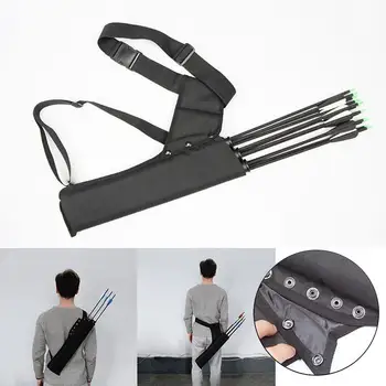 

2018 3 Tube Black Shooting Bow Arrow Arrows Holder Bag Arrow Box Waist Belt Archery Field Arrow Sac Bow Quiver Bowstring