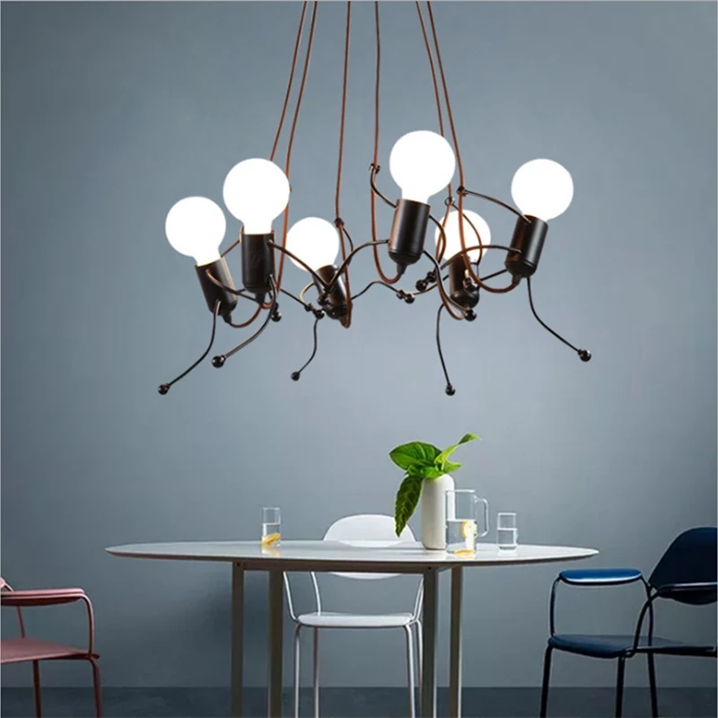 

Modern Nordic Small Dwarfs Adjustable Chandeliers LED Chandelier Light for Living Room Bedroom Childrens Room Home Decoration