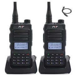 Talkie walkie portable TYT TH UV88, radio bidirectionnelle VOX Scrambler, double bande, 136 174MHz et 400 480MHz, UHF/VHF, 2 pièces 
