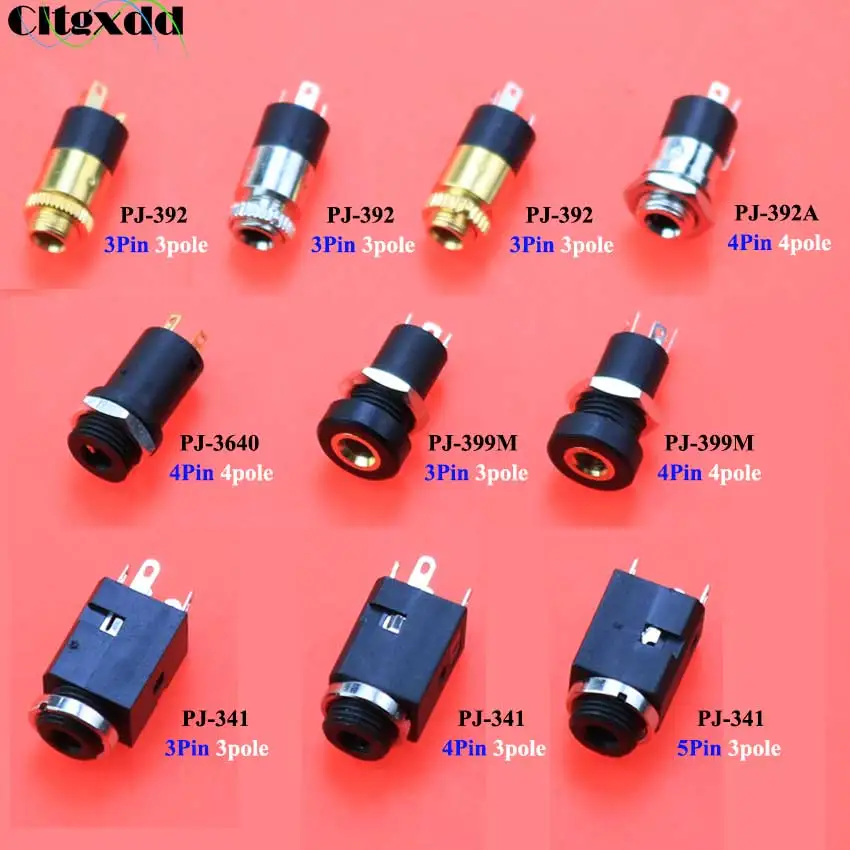 2pcs 3.5mm Headphone Jack Female Socket Pj392 A 3640 399 341 342m 301