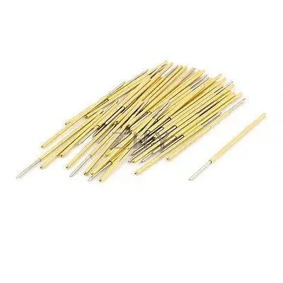 

50 Pieces PL75-F 0.74mm Dia Tip Spring PCB Testing Contact Probes Pin