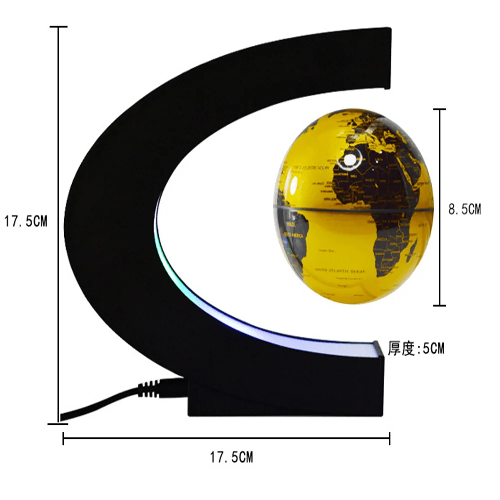 Магнитный левитационный глобус, Ночной светильник, плавающая карта мира, шар, лампа, классный светильник, офисное украшение для дома, земной шар, лампа