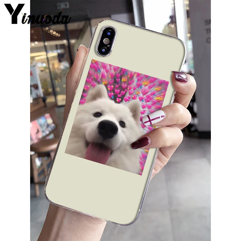 Yinuoda очень милый кот собака мультфильм розовый в форме сердца YOU& ME мягкий чехол для телефона iPhone 8 7 6S Plus 5 5S SE XR X XS MAX 10 - Цвет: A10