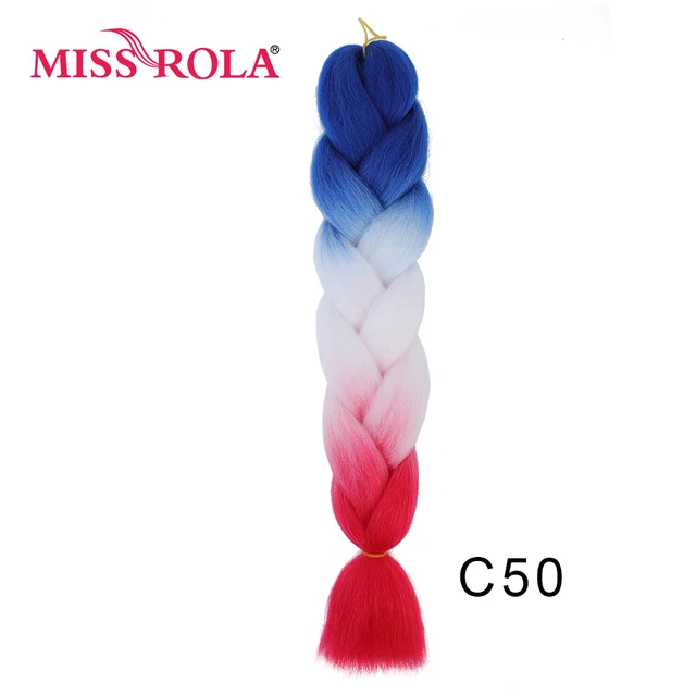 New Colors Synthetic Glowing Hair Twist Braids Ombre Color For white Women Braiding Hair Extensions Jumbo Braids KaneKalon Hair C50