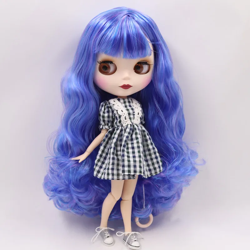 Lyric – Premium Custom Neo Blythe Doll with Blue Hair, White Skin & Matte Cute Face 3