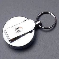 2019 выдвижной брелок для ключей, ID значок, металлический ремешок, именной ярлык, держатель для карт, Recoil Reel, зажим для ремня, школьные офисные