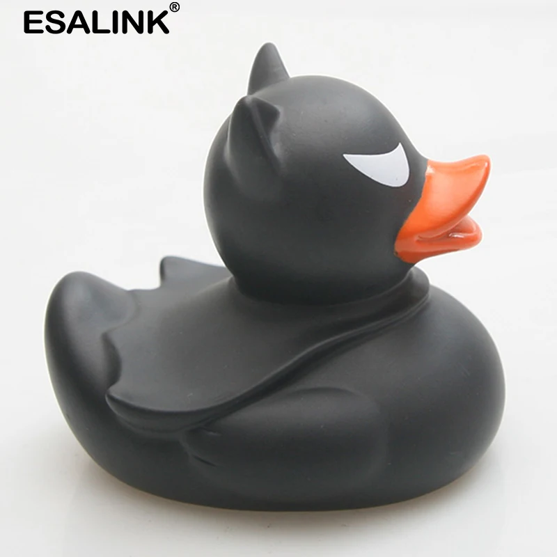 Новая игрушка для ванны ESALINK 8 см звуковая резиновая утка черная дьявола Игрушки