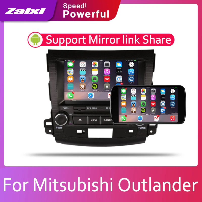 Flash Deal ZaiXi Car Android System 1080P IPS LCD Screen For Mitsubishi Outlander 2006~2012 Car Radio Player GPS Navigation BT WiFi AUX 4