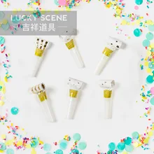 [Реквизит для вечеринки в честь Дня Рождения] бронзовые вечерние свечи со свистком для свадьбы, забавные детские игрушки, креативные подарки