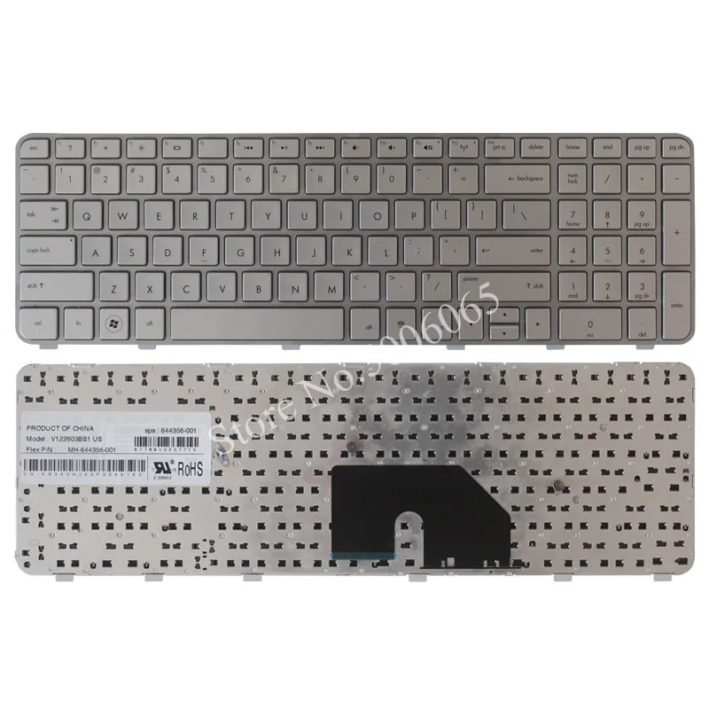 США клавиатура для ноутбука сребристого цвета для hp Compaq DV6-6000 DV6-6100 DV6-6200 DV6-6090 90.4RH07.L01 SG-48900-XUA