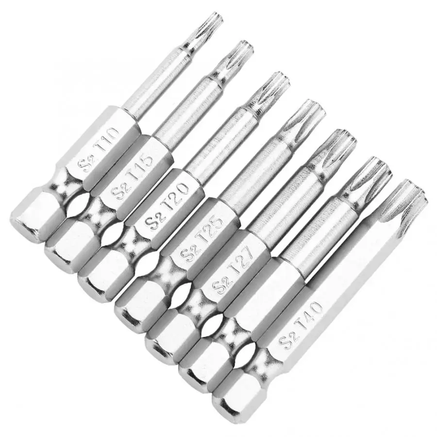 

Screwdriver Heads Tool Screw Dirver Bit 7PCS 1/4" Steel Screwdriver Set Heads Screwdriver Bit Accessories Useful Hand Tool Set