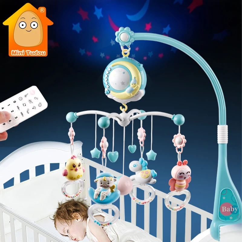 baby shower toys Baby Rattles Crib Mobiles Toy Holder Rotating Mobile Bed Bell Musical Box Projection 0-12 Months Newborn Infant Baby Boy Toys Baby & Toddler Toys luxury