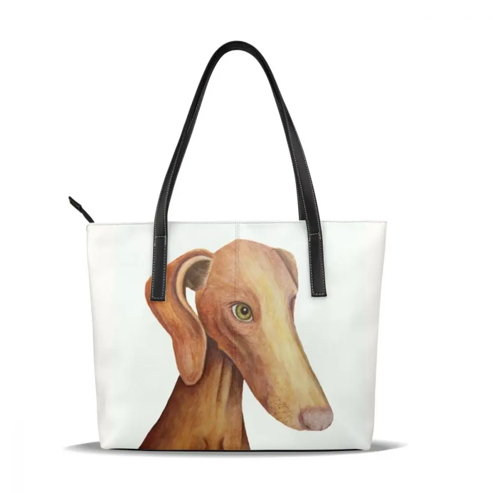 Собака vizsla Сумки из натуральной кожи собака vizsla сумки с верхней ручкой, Университет подросток кожаная сумка-тоут сумка Для женщин Мода Для женщин Сумки - Цвет: Vizsla Painting