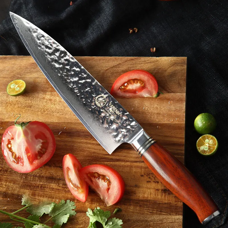 

YARENH 8" Chef Knife - Professional Kitchen Knives - 73-Layer Sharp Japanese Damascus Steel - High Quality Meat Vegetables Knife