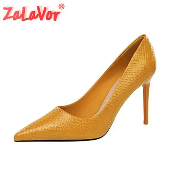

ZALAVOR 6 Color Women High Heels Shoes Sexy Pointed Toe Stilettos Spring Office Ladies Pumps Wedding Party Footwear Size 34-43