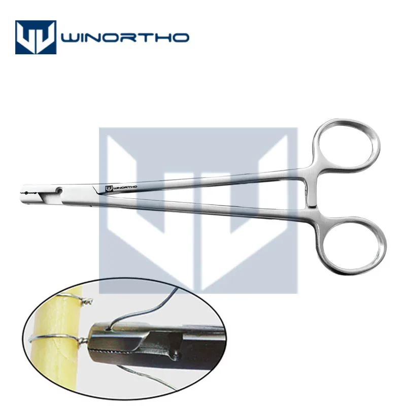 Tensor de alambre de 160mm de longitud, equipo ortopédico veterinario para mascotas, instrumentos de animales, cortador de alambre, pinza