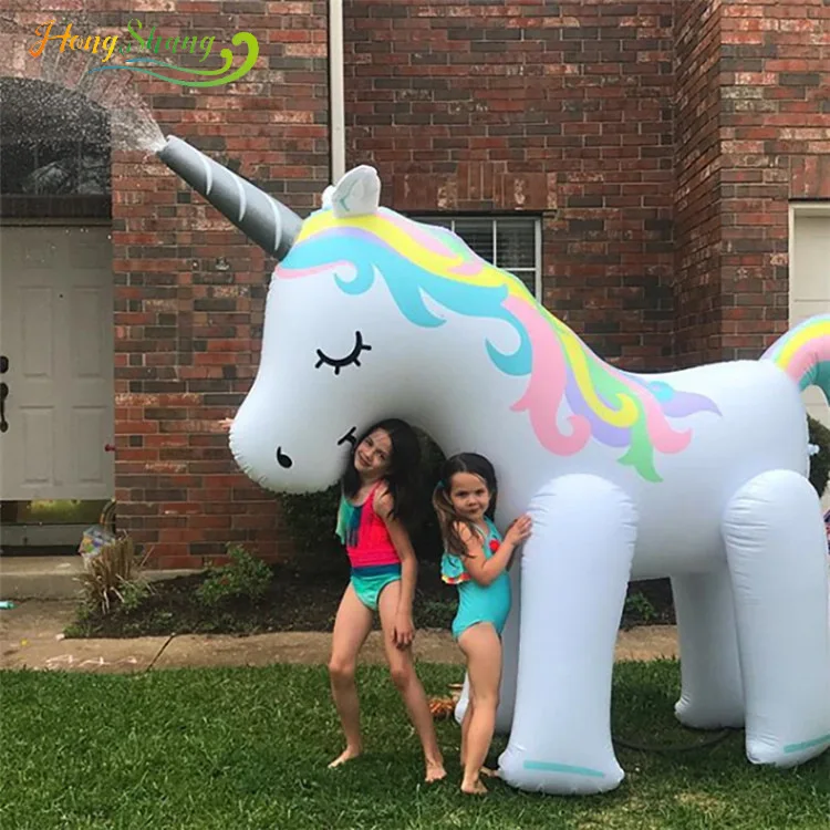 

Hshb Certification Inflatable Water Spouting Unicorn PVC Inflatable Water Spouting Large Outdoor Toy Unicorn