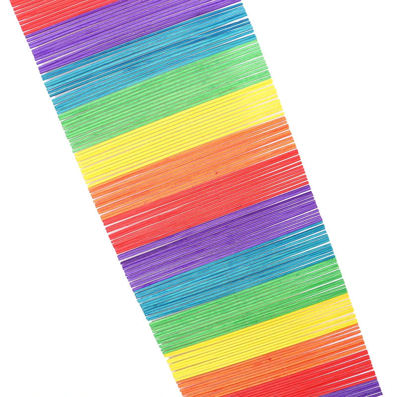 

Bamboo Rainbow Wind Spinner Mobile Chime Garden Home Decor Party