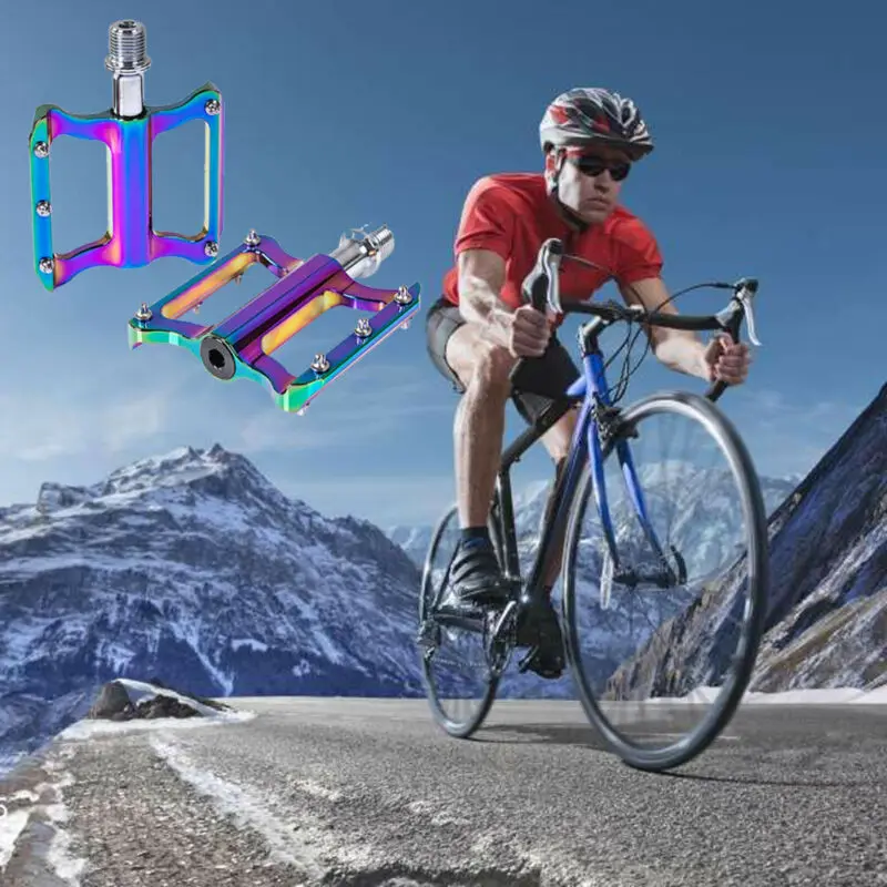 2X MTB алюминиевый сплав плоская платформа горный велосипед педали для велосипеда матовая новая
